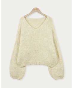 ウールワンショルダーVネックニット(6color)