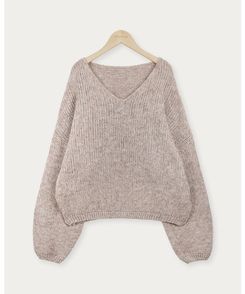 ウールワンショルダーVネックニット(6color)