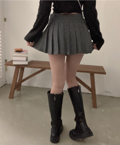 플럼 포근 기모 홀터 리본 오프숄더 티셔츠 블랙