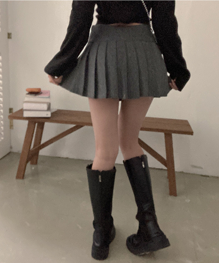 플럼 포근 기모 홀터 리본 오프숄더 티셔츠 블랙