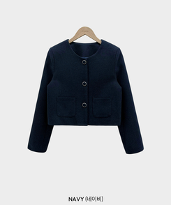 트와일라잇 세미크롭 트위드 라운드 자켓 스커트 투피스 세트