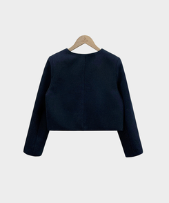 트와일라잇 세미크롭 트위드 라운드 자켓 스커트 투피스 세트