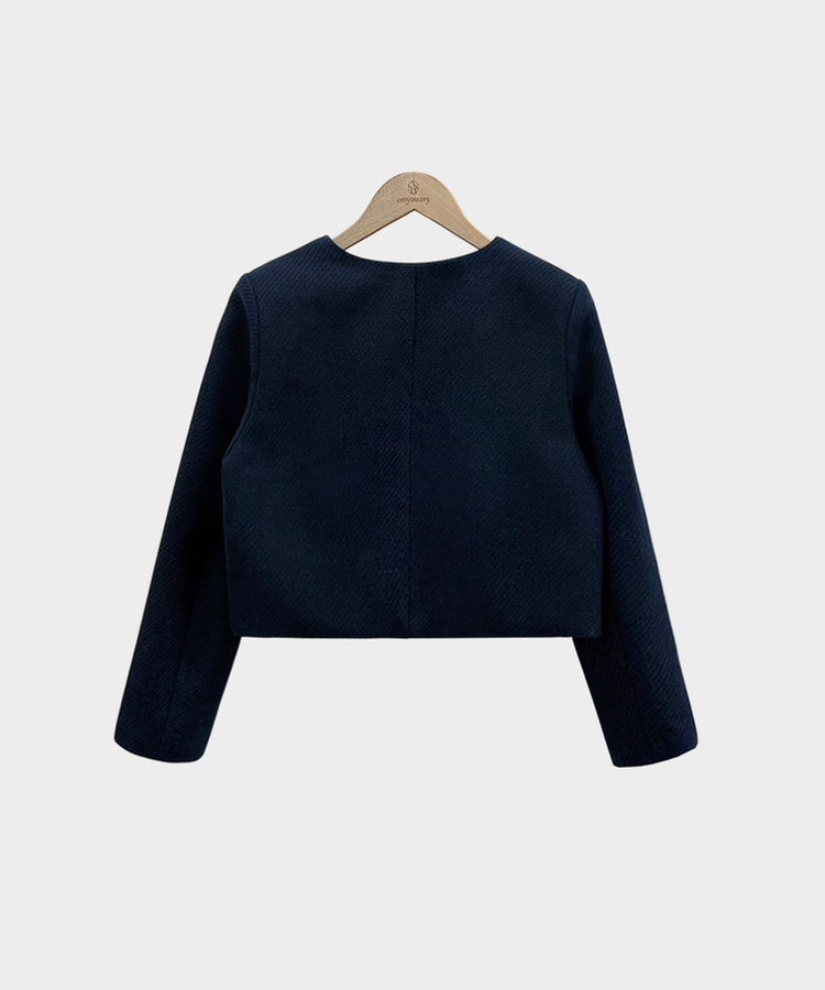 트와일라잇 세미크롭 트위드 라운드 자켓 스커트 투피스 세트