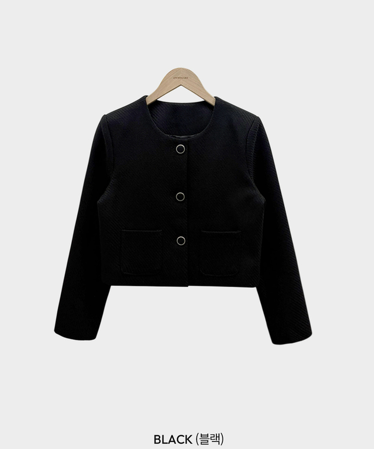 트와일라잇 세미크롭 트위드 라운드 자켓 스커트 투피스 세트