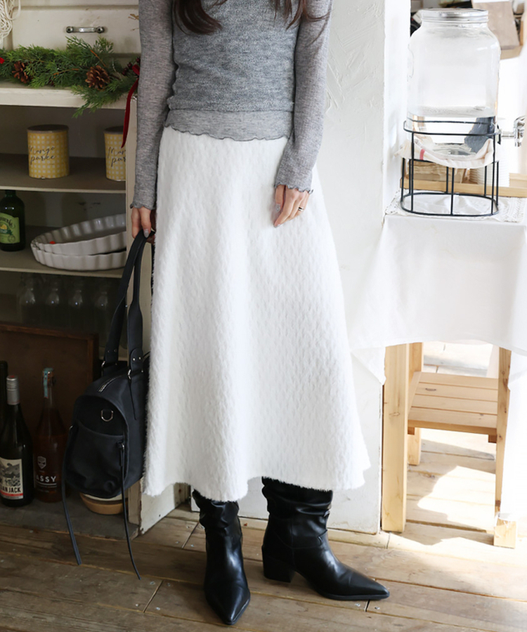 スノーAラインロングスカート｜ミディ/ロングスカート｜韓国