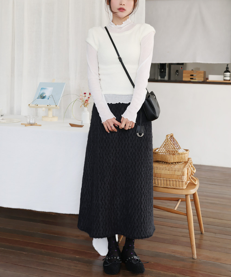 スノーAラインロングスカート｜ミディ/ロングスカート｜韓国