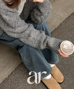 (スエード素材/厚底ヒール) スエード バックストラップ クロッグシューズ BROWN