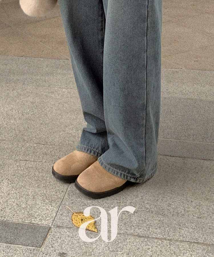 (スエード素材/厚底ヒール) スエード バックストラップ クロッグシューズ BROWN