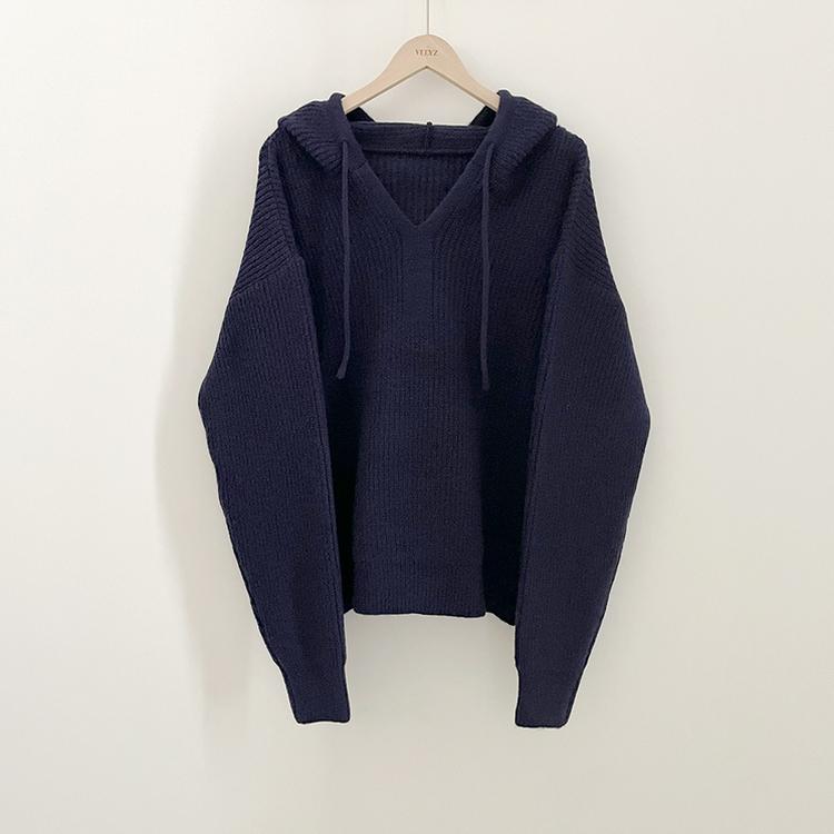 왕도톰폭닥 후드 오버핏 겨울 레드 와인니트 크리스마스 연말룩 빅사이즈