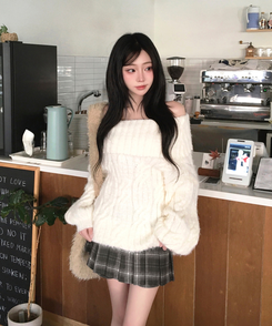 퍼글 푸들 퍼 털 크로스 보부상 숄더백 빅백 베이지