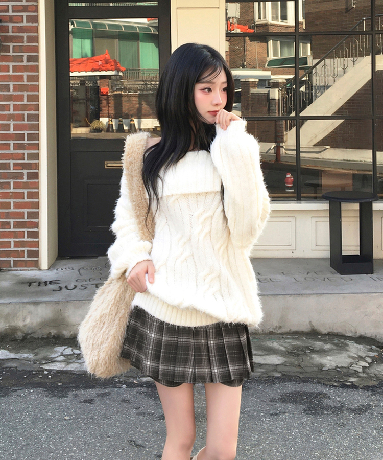 퍼글 푸들 퍼 털 크로스 보부상 숄더백 빅백 베이지