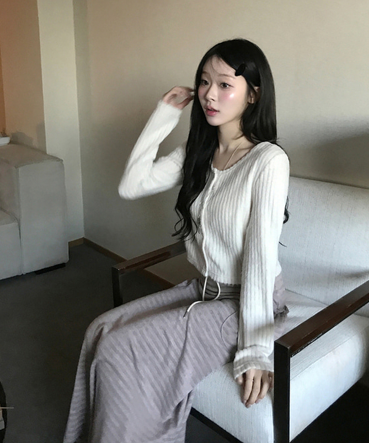 ジュリエストライプロングスカート NUDE PINK