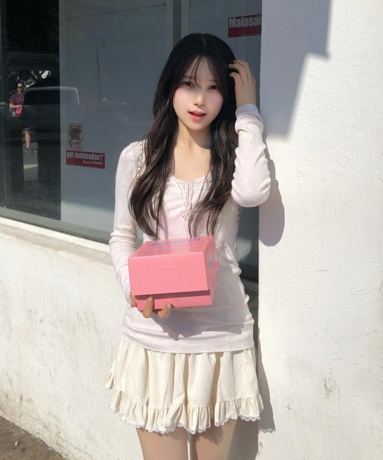 ガーリーフリルミニスカート CREAM