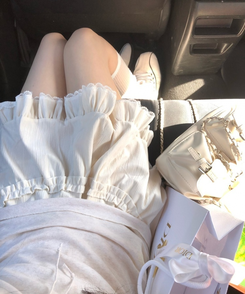 ガーリーフリルミニスカート CREAM