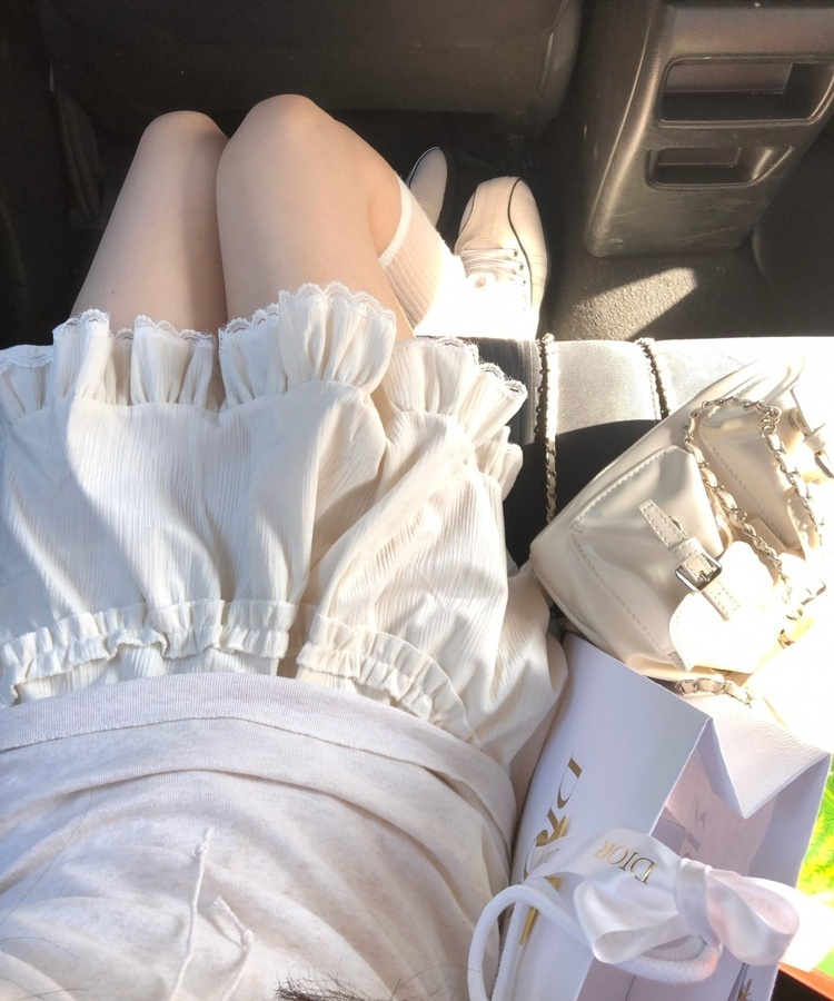 ガーリーフリルミニスカート CREAM