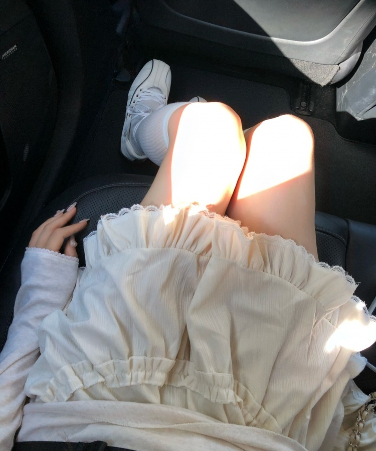 ガーリーフリルミニスカート CREAM