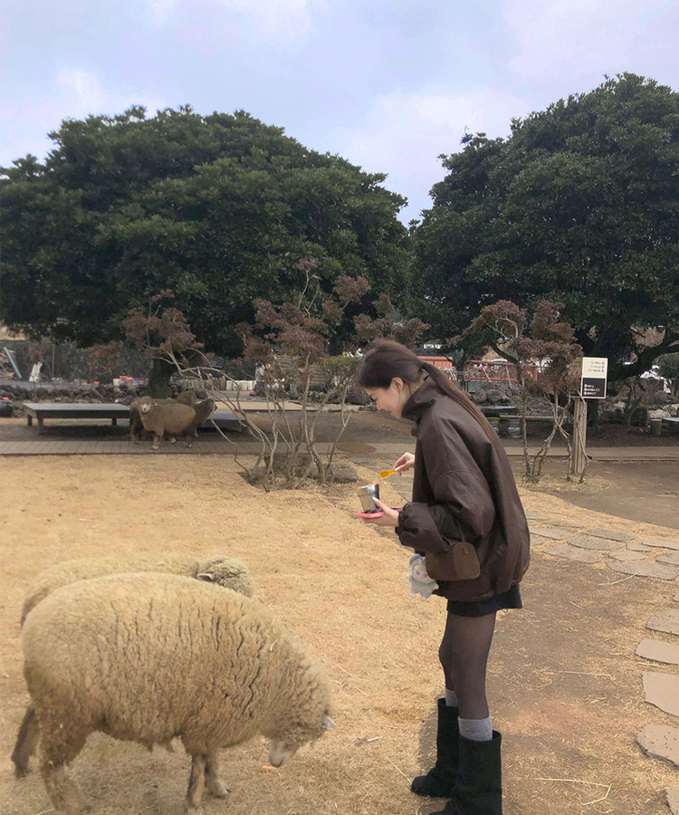 클래식 루즈핏 스트링 전체 안감 도톰 하이넥 레더 무스탕