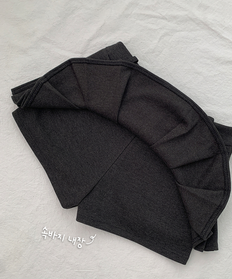 모네 모직 플리츠 미니 스커트 팬츠 치마바지