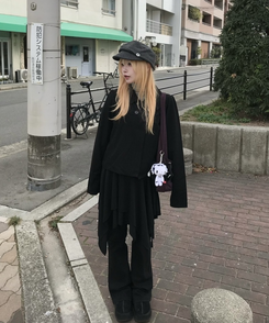 ダブルボタンショートジャケットコート BLACK