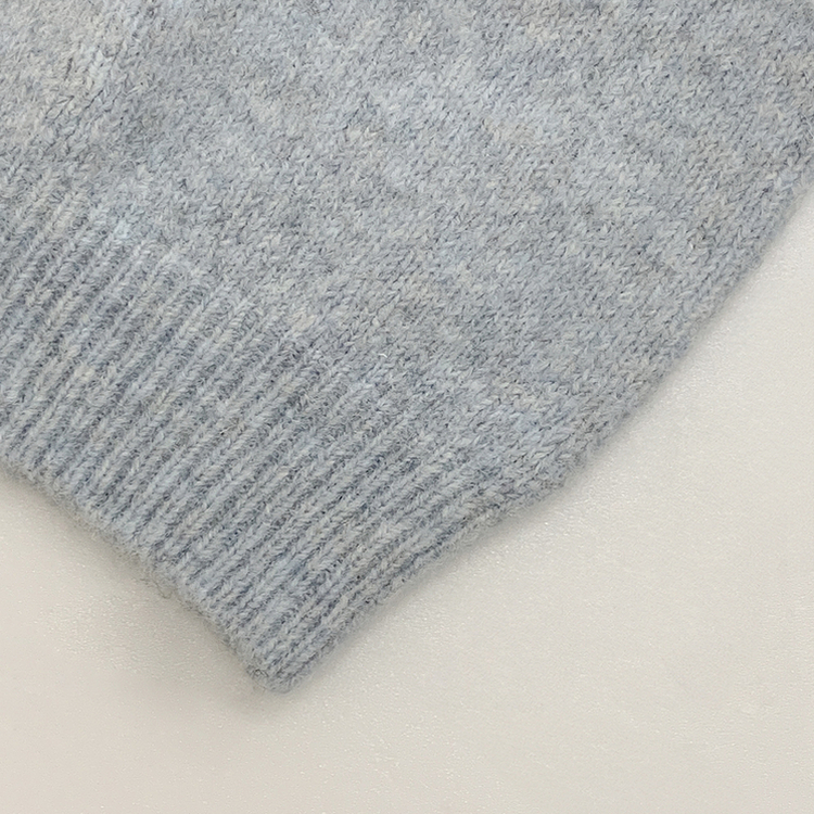 도톰폭닥 라운드넥 울 오버핏 겨울 소라색 니트 연말룩 여름쿨톤 소라니트