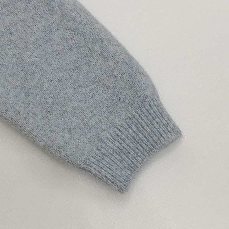 도톰폭닥 라운드넥 울 오버핏 겨울 소라색 니트 연말룩 여름쿨톤 소라니트