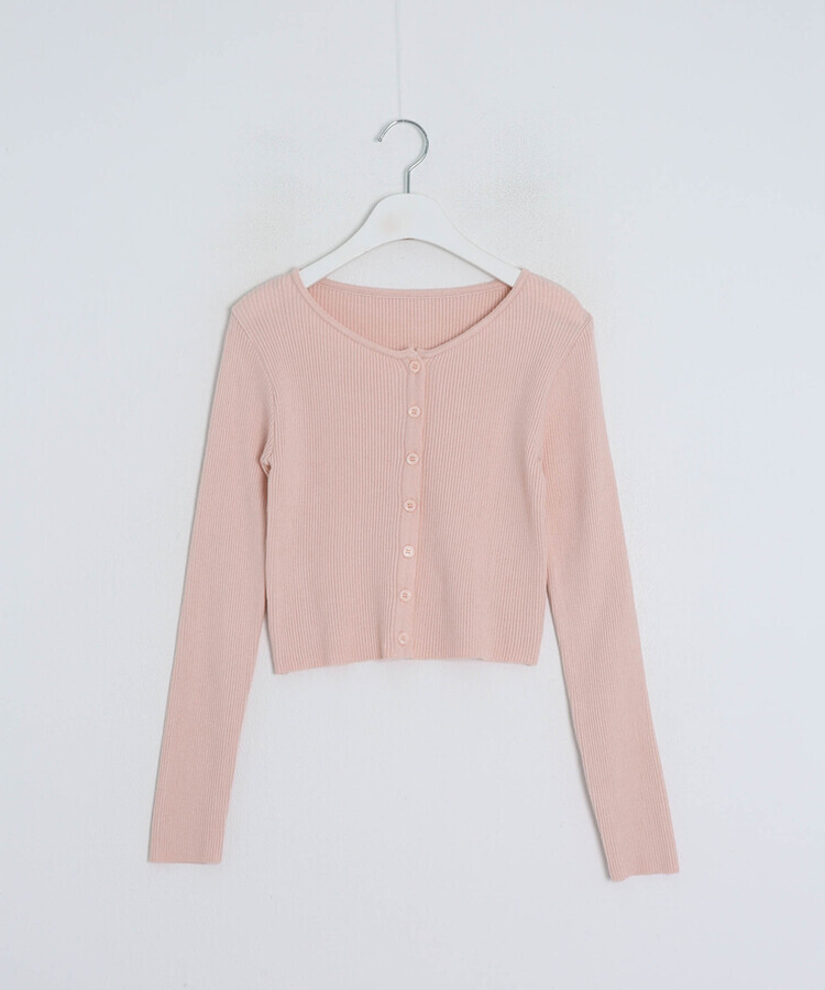 라운드 니트 카디건