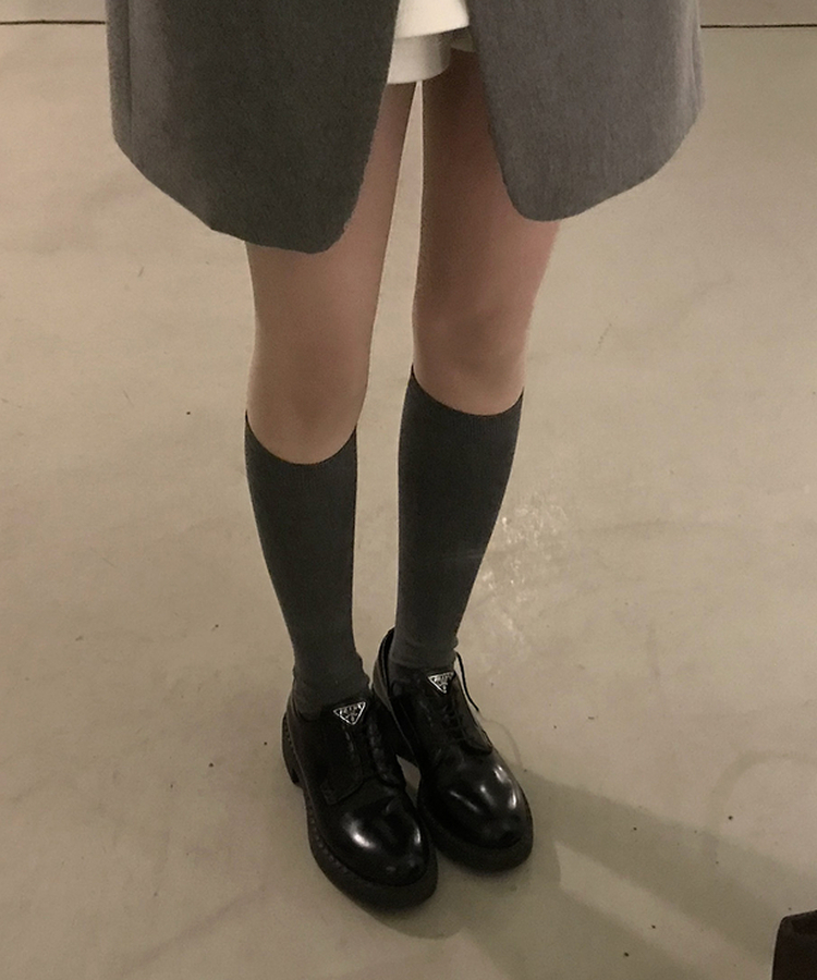 シンプルイズベスト無地ソックス GREY