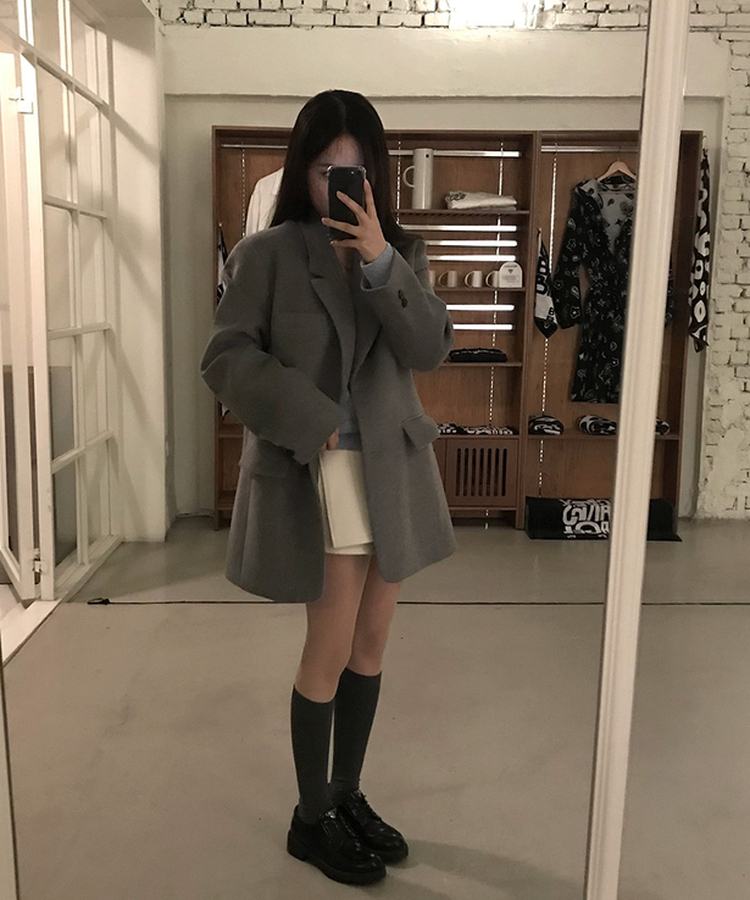 シンプルイズベスト無地ソックス GREY