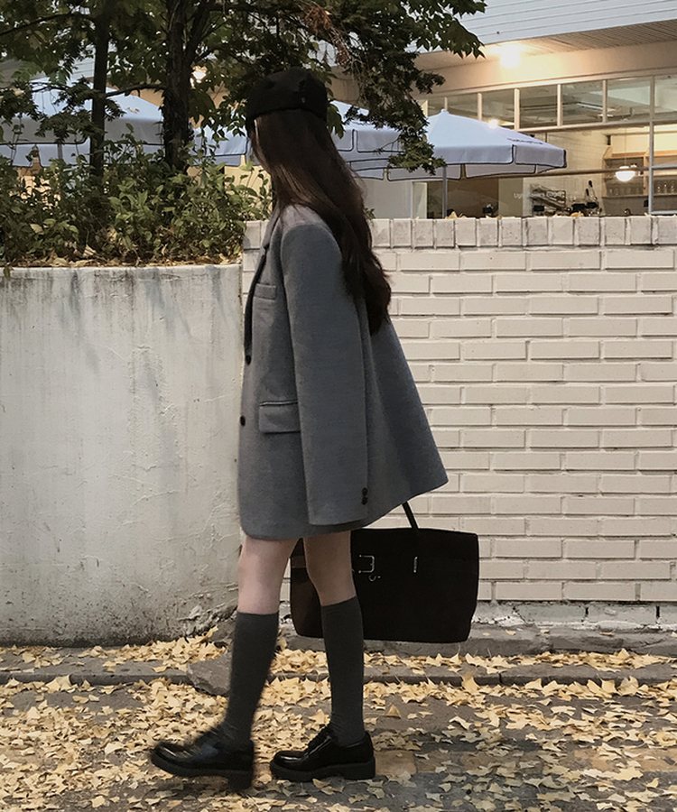 シンプルイズベスト無地ソックス GREY