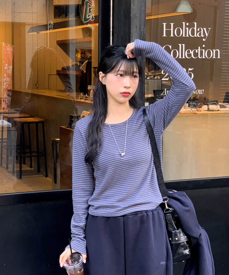 familiar Tシャツ　ロンT ネイビー　ボーダー　車 familiar Tシャツ ロンT ネイビー ボーダー 車 familiar Tシャツ ロンT
