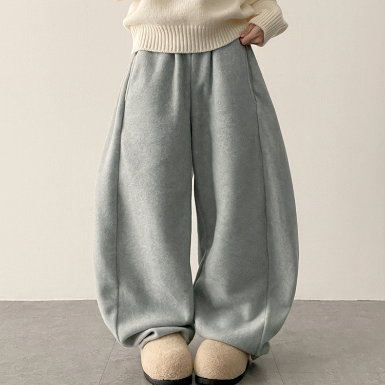 マルチカラー フリース ワイドパンツ gunze_21gdu003