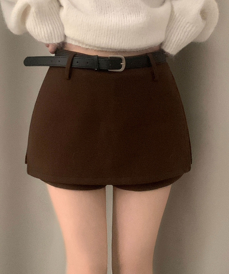 미우 모직 치마바지 미니스커트