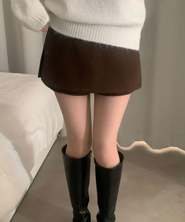 미우 모직 치마바지 미니스커트