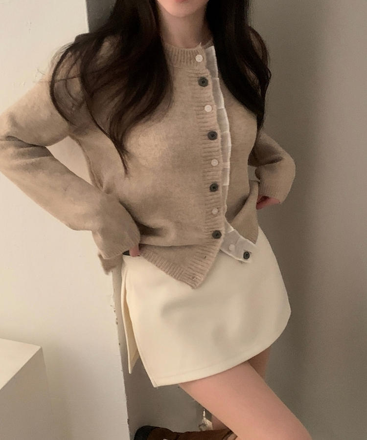 미우 모직 치마바지 미니스커트