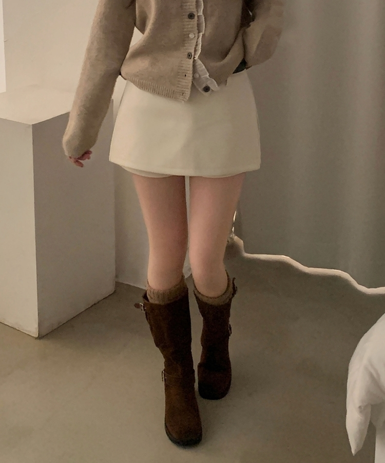 미우 모직 치마바지 미니스커트