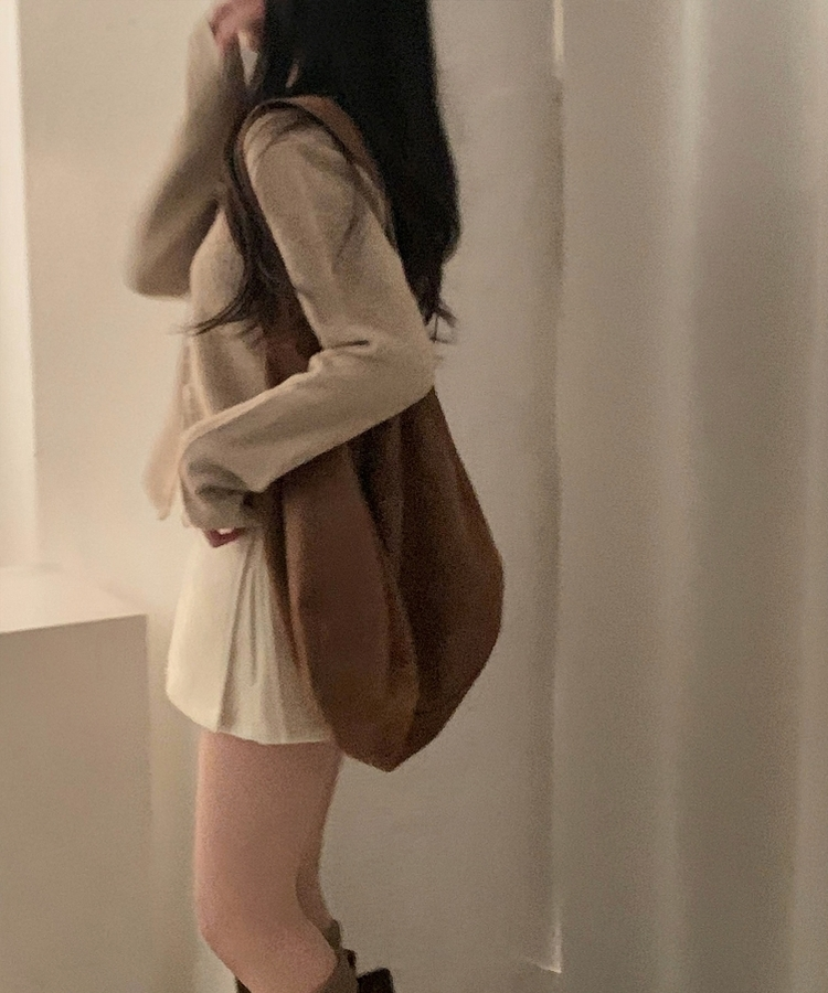 클링 레이스 여리핏 니트 가디건 베이지