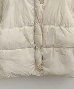 네크커버박스핏스트링후드숏패딩점퍼