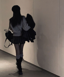 【ベルト付き】厚手プリーツウールスカートパンツ GREY