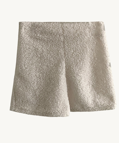 위드 도톰 양털 뽀글이 부클 밴딩 하이웨스트 겨울 숏팬츠