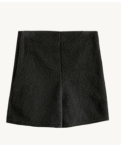 위드 도톰 양털 뽀글이 부클 밴딩 하이웨스트 겨울 숏팬츠