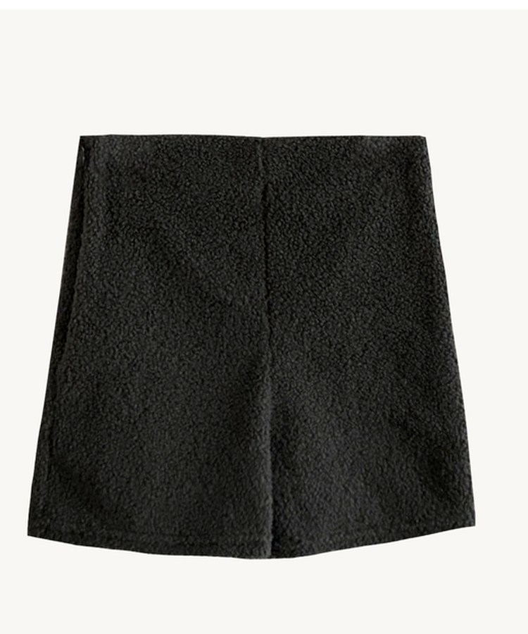 위드 도톰 양털 뽀글이 부클 밴딩 하이웨스트 겨울 숏팬츠