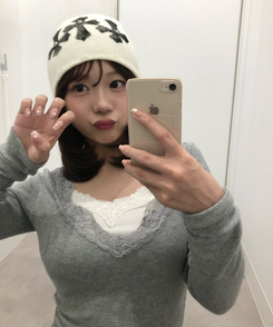 【SET】レースクロップド丈Tシャツ＋スカーフ GRAY