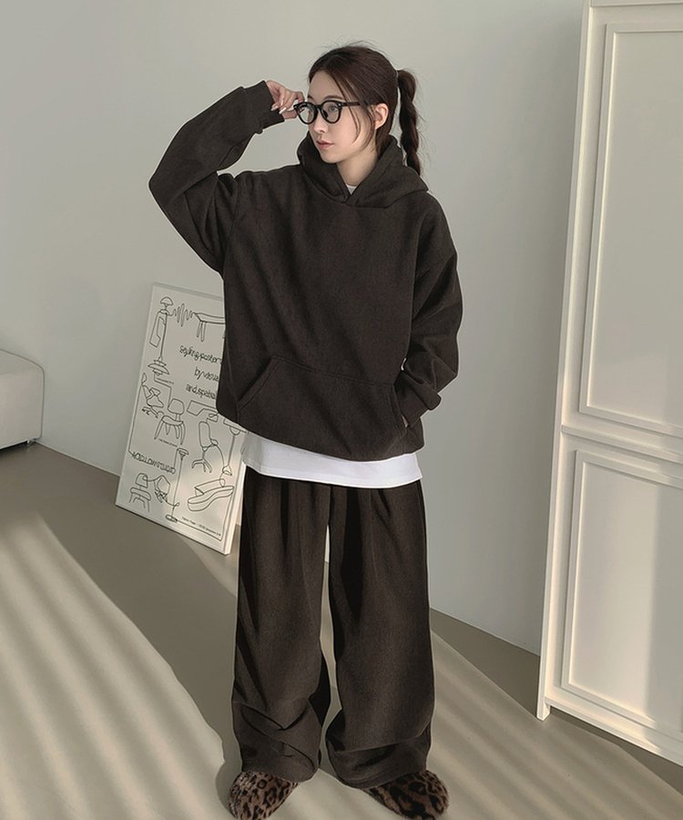 SET】【起毛】厚手コーデュロイパーカーセットアップ｜トレーニング