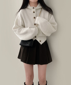 【ベルト付き】プリーツAラインミニスカート BROWN