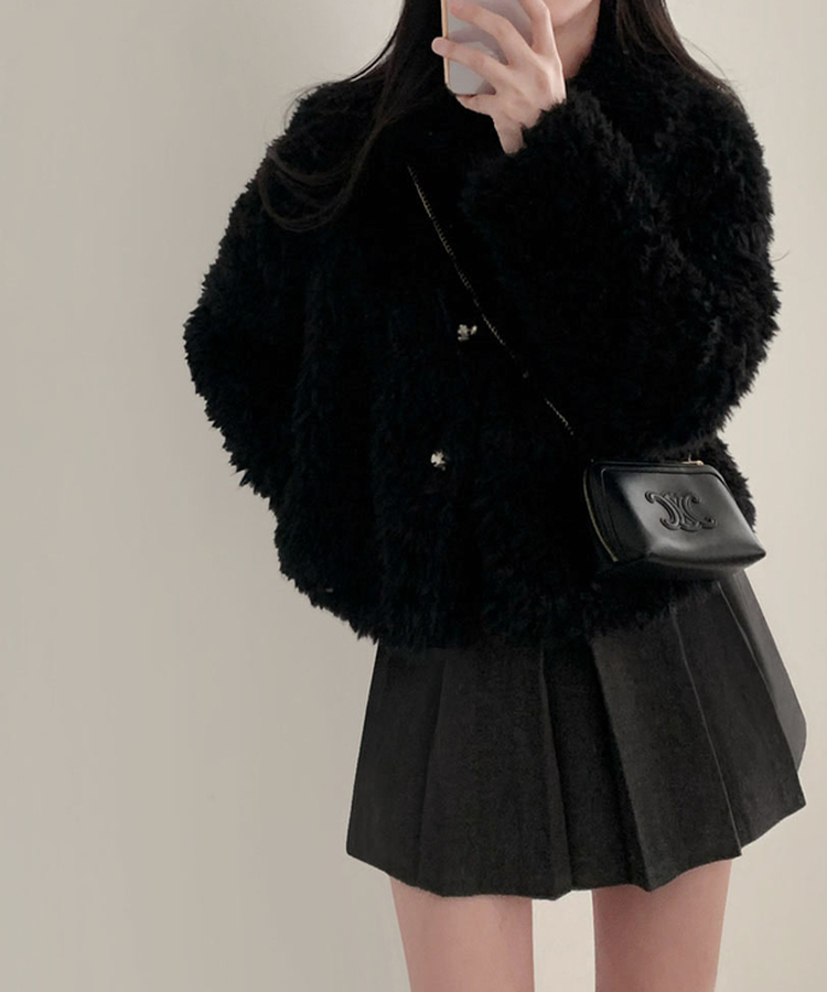 【ベルト付き】プリーツAラインミニスカート GREY