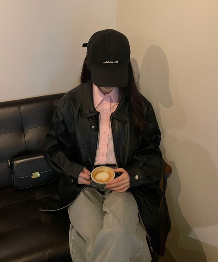 펜던트 포인트 셔츠 연핑크