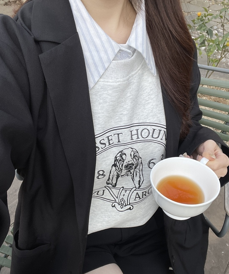 모던 스트라이프 셔츠 블루