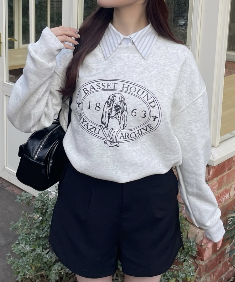 모던 스트라이프 셔츠 블루