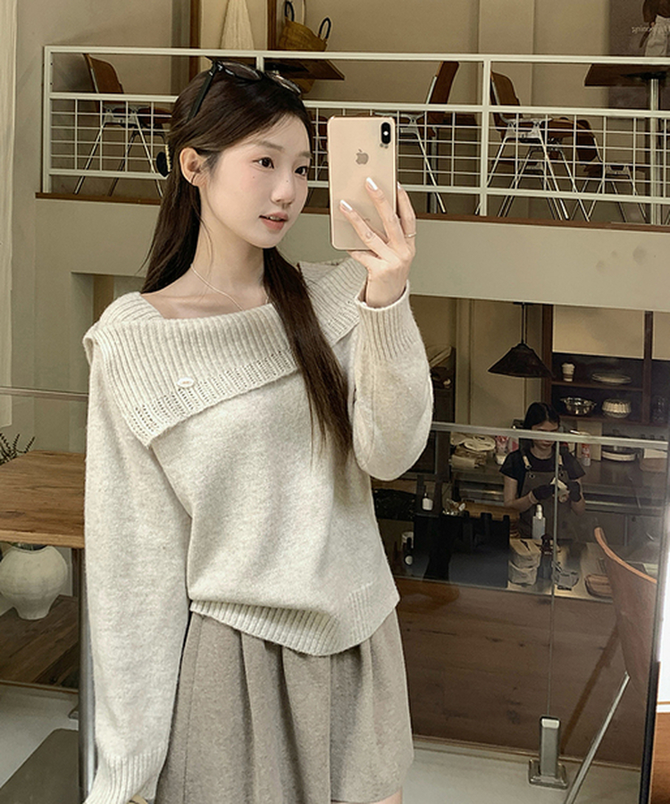 アンバランスストリングニット LIGHT BEIGE