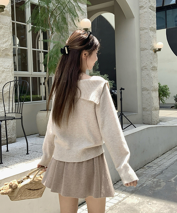 アンバランスストリングニット LIGHT BEIGE